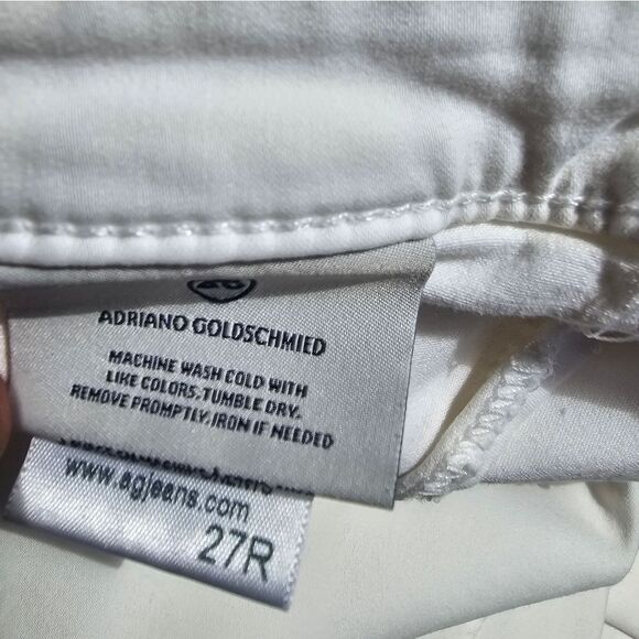 AG White Skinny Jeans Sz 27 With 28" Inseam, Excellent Condition - Picture 5 of 6